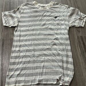 Y2K Fox Light Gray Striped Tee